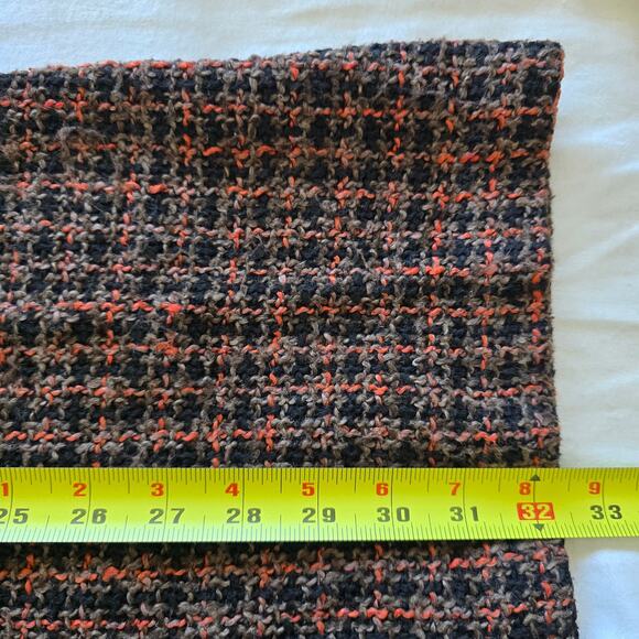 Zara Embroidered Plaid Tweed Mini Dress 3/4 Sleeves Brown Boho Twee - Picture 9 of 9